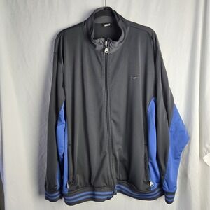Cheetah Track Jacket Mens XL Gray Full Zip‎ Athletic Warm Up 90s Vintage Y2K